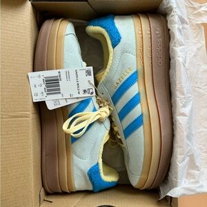 Adidas gazelle bold light blue/yellow